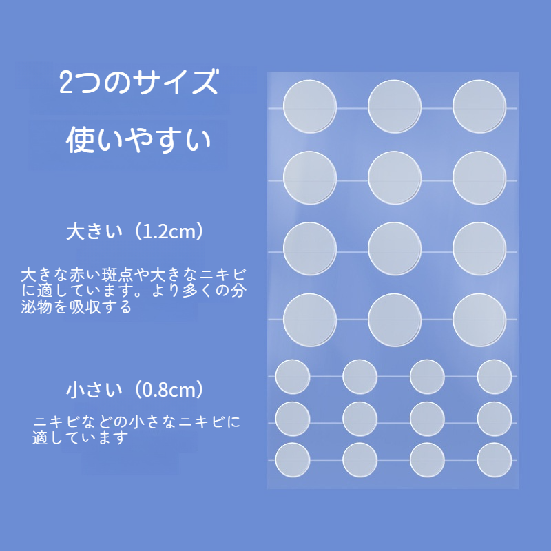 【30枚】ニキビパッチ｜水分吸収・ニキビ・円形・防水・目立たない・肌に優しい|undefined