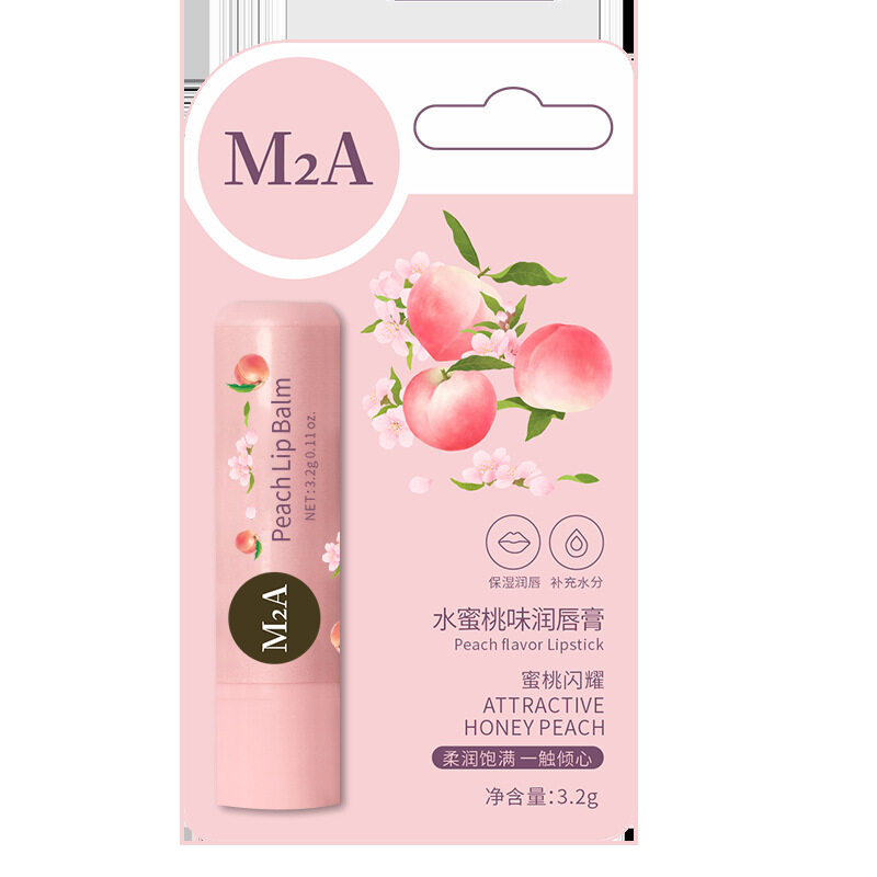 M2Aリップクリーム｜ピーチ・保湿・潤い・水分補給・ひび割れ防止・角質除去・唇のシワ軽減|undefined