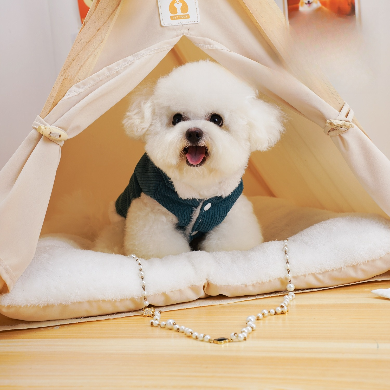 犬服｜クリスマス・冬用・厚手・ジャケット・小型犬・保温・フード付き・暖かい・ボタン式|undefined