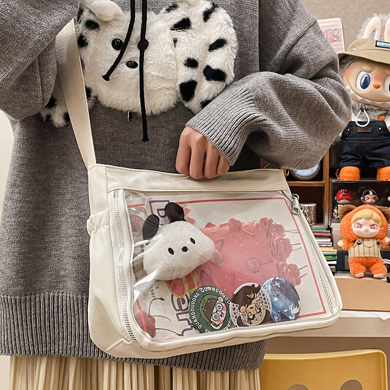 斜め掛けバッグ｜痛バッグ・透明・バッジ・大容量・女性用・バッジ|undefined
