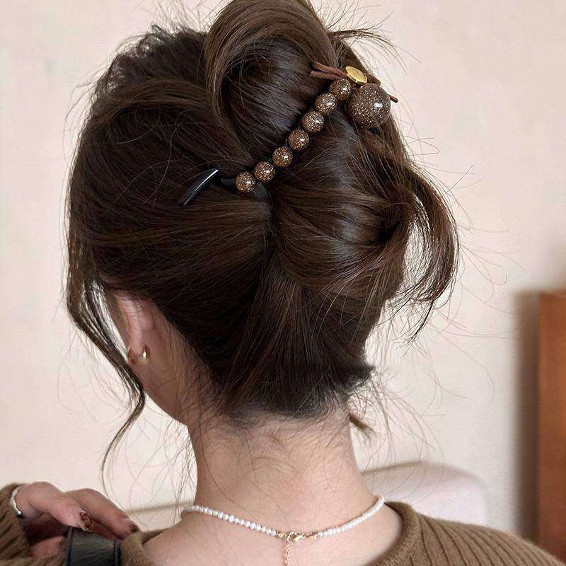 ヘアアクセサリー｜ バタフライリボン・レッド・レジン・お団子・ツイスト・クリップ・ファッション|undefined