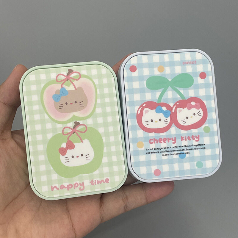カラコンケース｜可愛い・果物・猫・コンタクトレンズケース・収納ボックス・チェック柄|undefined