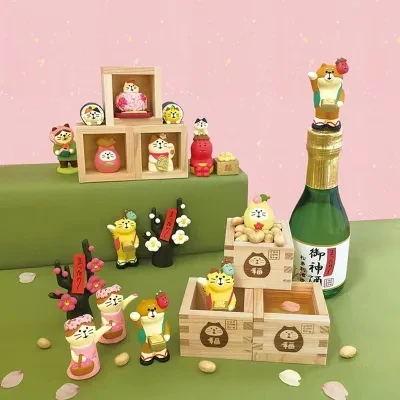 置物・節分猫｜福鬼・クリエイティブ・ミニチュア・ギフト・樹脂・DIY・インテリア・
