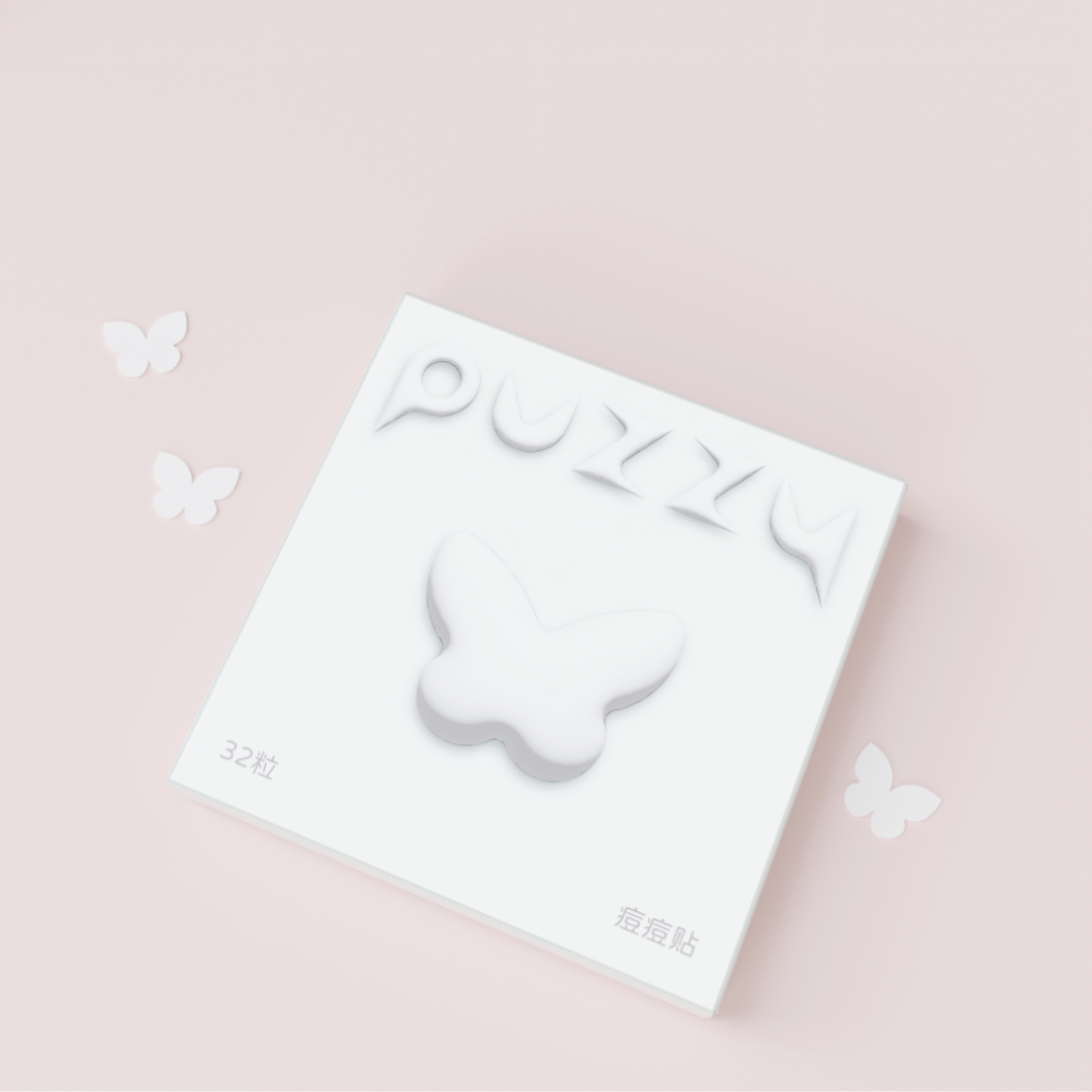 【32粒】Puzzy ニキビパッチ｜白い蝶・可愛い・カバー・ニキビ跡・メイク可能・隔離効果|undefined