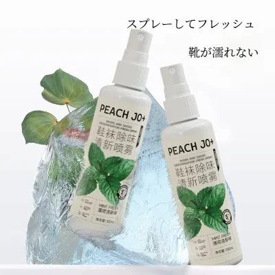 PEACH JO+脱臭スプレー｜ミント・・靴下用・速乾・香り持続・靴の脱臭・フレッシュ