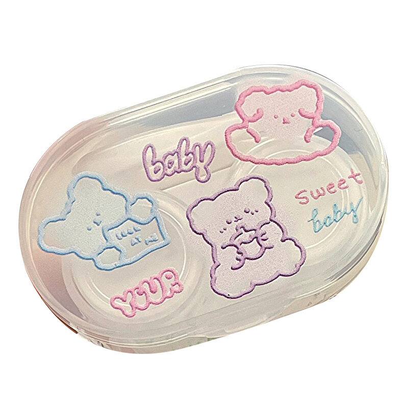 カラコンケース｜カラフルライン・可愛い・カートゥーン・クマ・犬・天使・星・シンプル|undefined