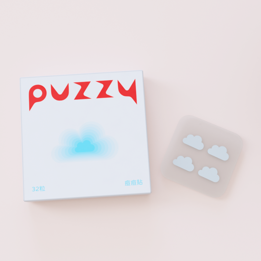 【32粒】Puzzyニキビパッチ｜カラフル・雲・可愛い・ニキビ跡カバー・メイクアップ可能・隔離効果|undefined