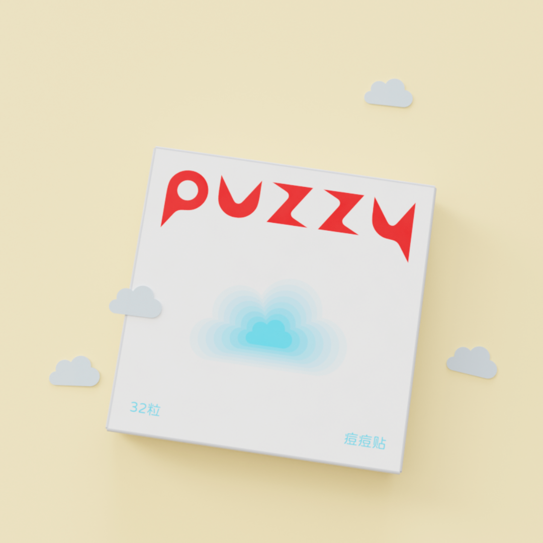 【32粒】Puzzyニキビパッチ｜カラフル・雲・可愛い・ニキビ跡カバー・メイクアップ可能・隔離効果|undefined