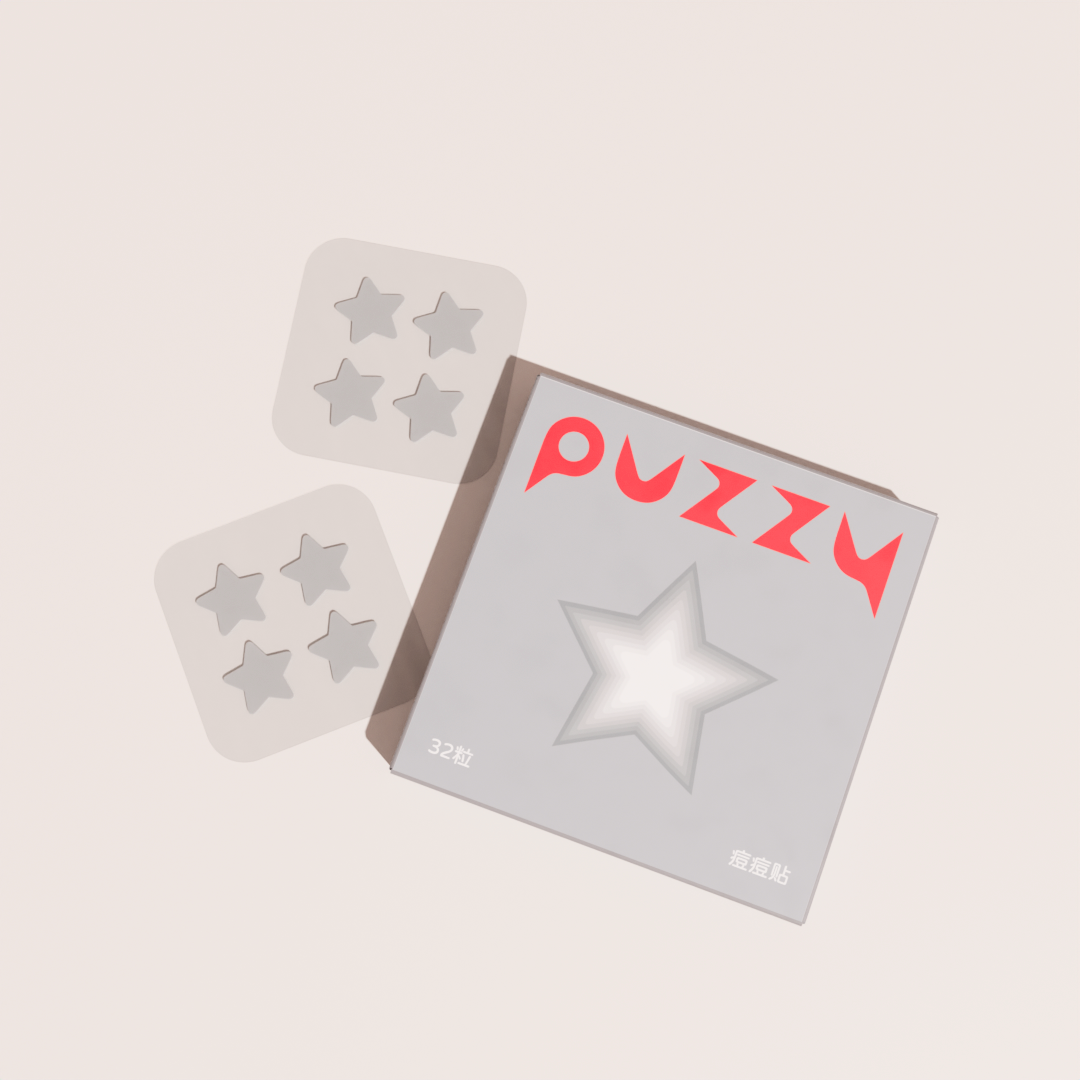【32粒】Puzzyニキビパッチ｜銀色・星・かわいい・カバー・ニキビ跡・メイク可能・隔離効果|undefined
