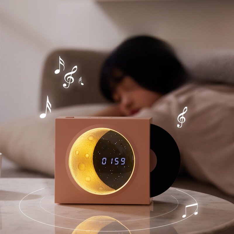 月の時計・スピーカー・年末パーティー・クリスマスギフト・ロゴカスタマイズ・低音スピーカー・スタイリッシュ・Bluetoothスピーカー|undefined