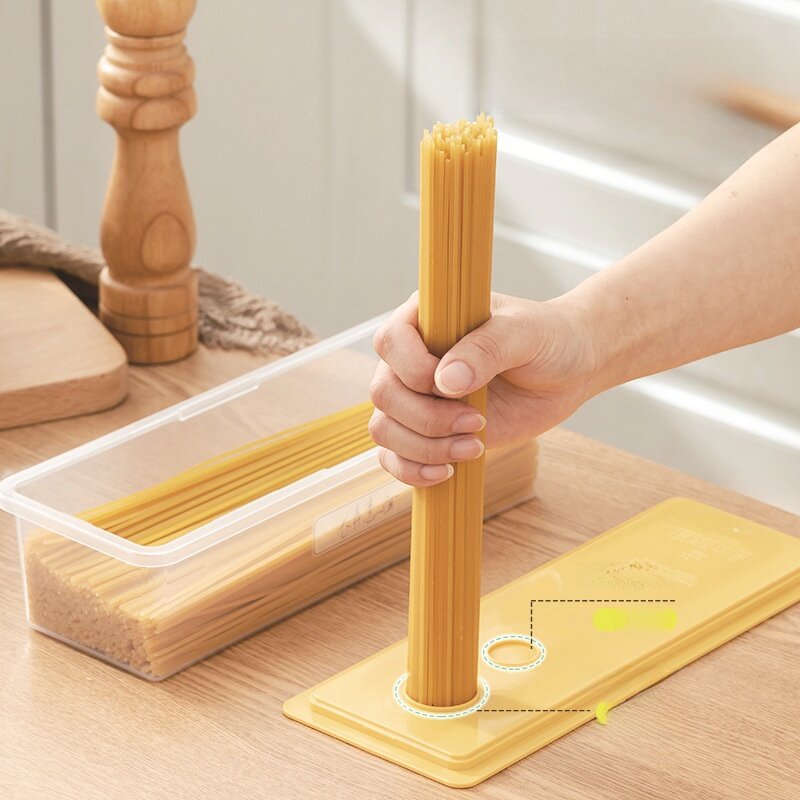 パスタ収納ボックス・食品用・透明・長方形・密閉・プラスチック・業務用|undefined