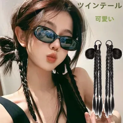 【1ペア】ウィッグ｜ポニーテール・ツイスト・ロング・編み込み・ファッション・可愛い・おしゃれ
