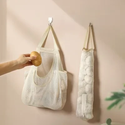 ゴミ袋・収納袋・キッチン用・ネットポケット・家庭用・雑貨・プラスチック袋・収納・掛け袋・大容量・ストレージネットバッグ