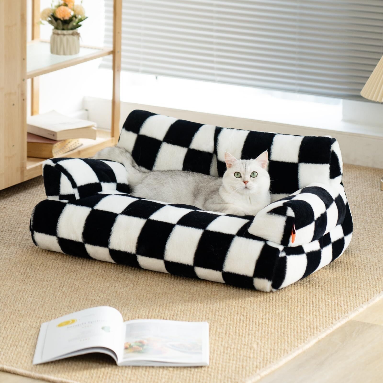 ペット用ソファ・ウサギ毛・洗える・犬用マット・猫用ベッド・犬用ベッド・ソファ型・寝具|undefined