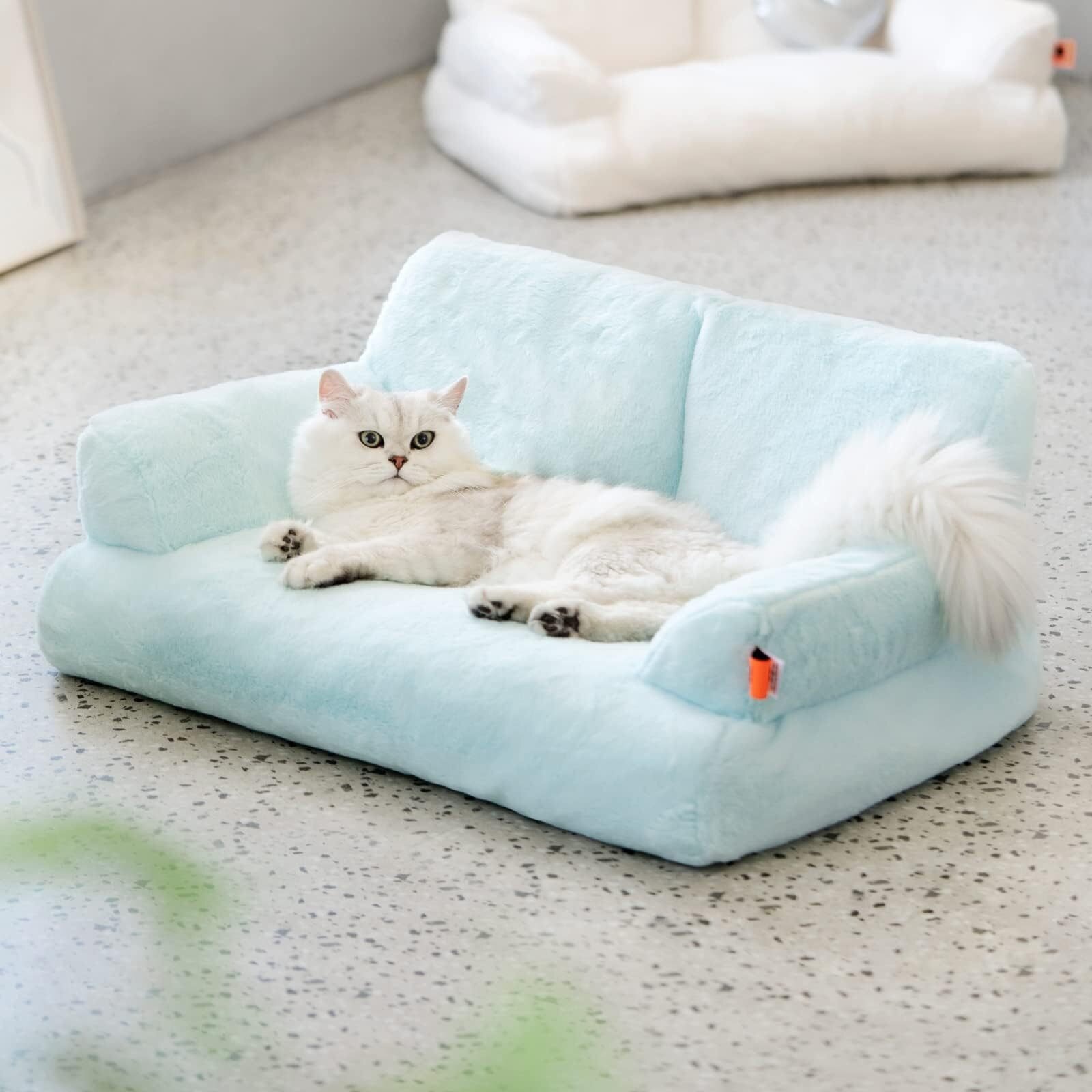 ペット用ソファ・ウサギ毛・洗える・犬用マット・猫用ベッド・犬用ベッド・ソファ型・寝具|undefined