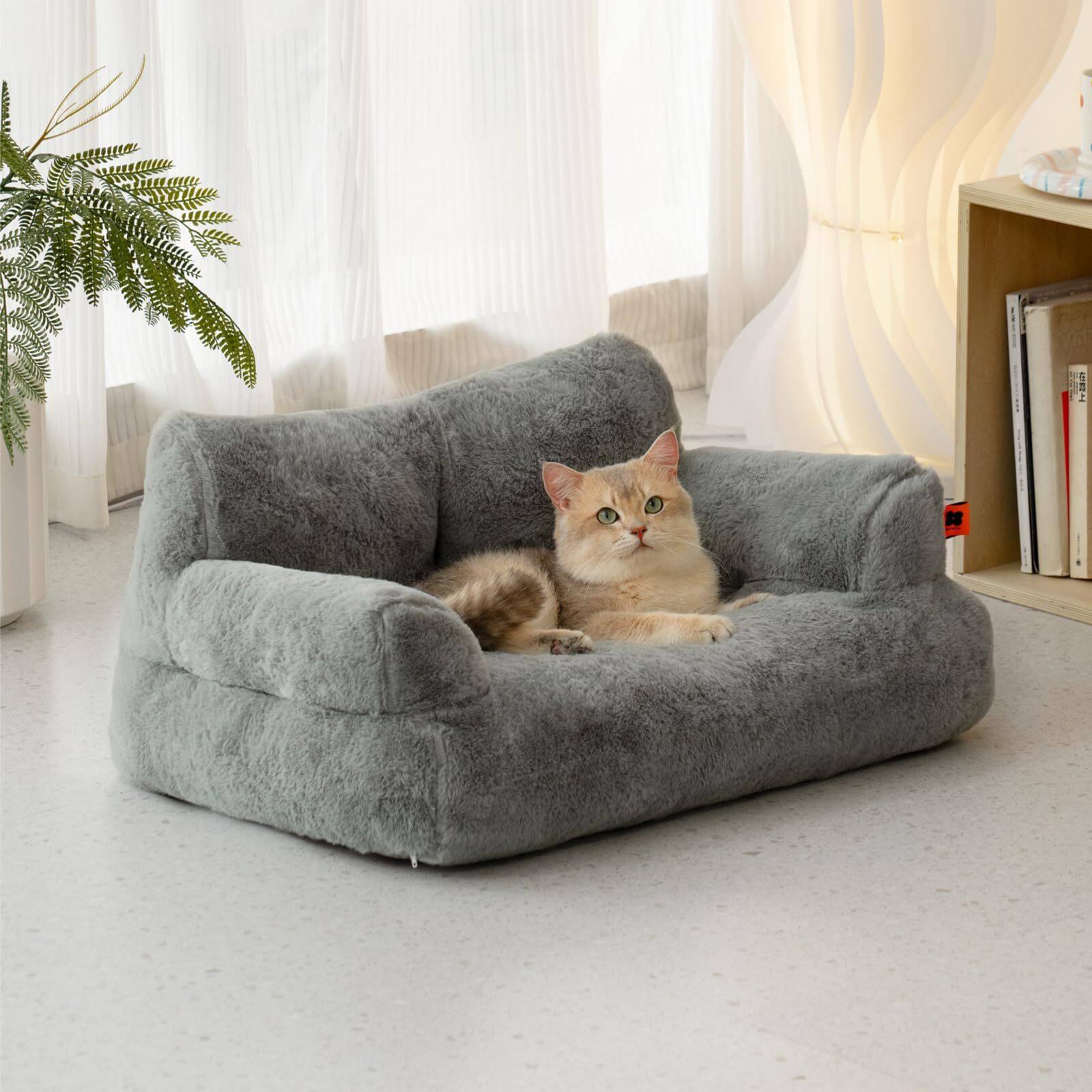 ペット用ソファ・ウサギ毛・洗える・犬用マット・猫用ベッド・犬用ベッド・ソファ型・寝具|undefined