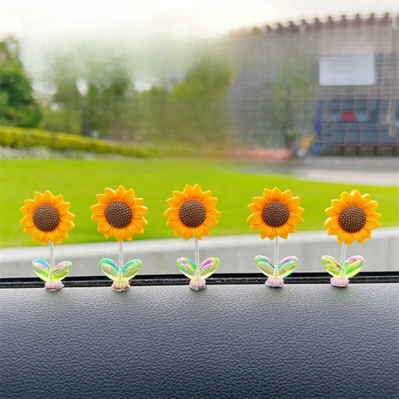 ひまわり｜かわいい・車用インテリア・揺れる・癒し・フレッシュ・花・センターコンソール・バックミラー・装飾品|undefined