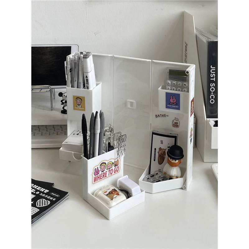 マグネット式収納ケース｜推し活・文房具収納・収納ボックス・デスク用・多機能・多層・取り外し可能・ペン立て・ペンケース|undefined