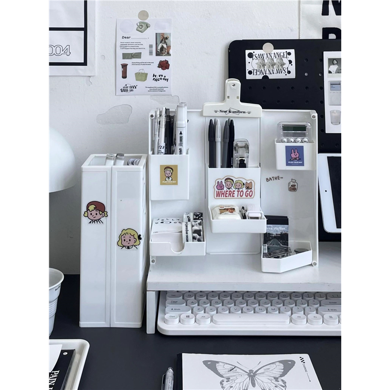 マグネット式収納ケース｜推し活・文房具収納・収納ボックス・デスク用・多機能・多層・取り外し可能・ペン立て・ペンケース|undefined