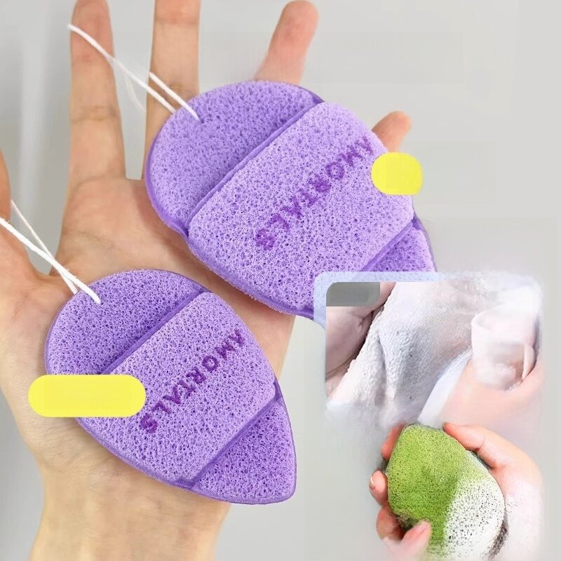 洗顔パフ・正規品・クレンジング・海綿・持ち運び便利・パッケージ付き・泥膜用・洗顔用|undefined