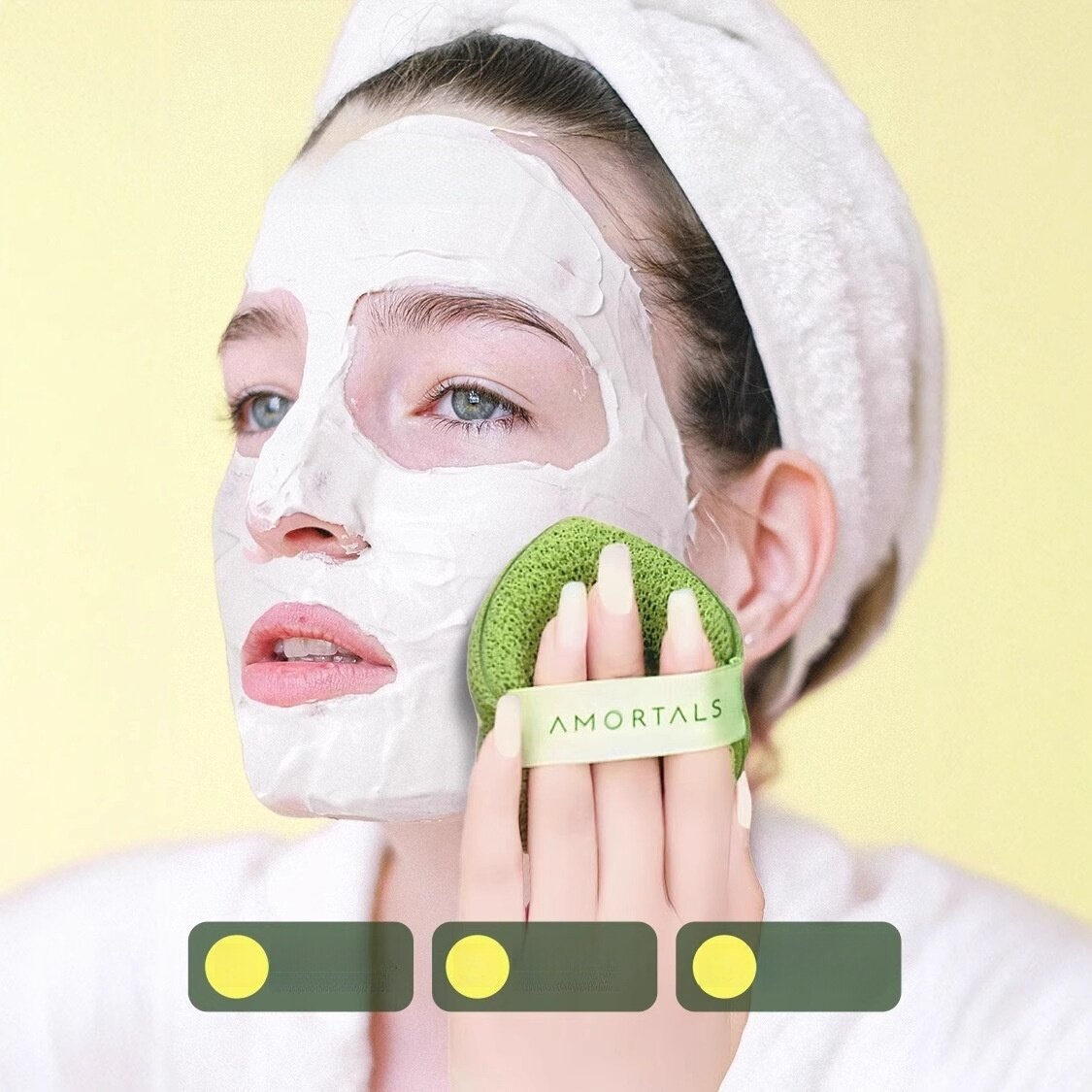 洗顔パフ・正規品・クレンジング・海綿・持ち運び便利・パッケージ付き・泥膜用・洗顔用|undefined