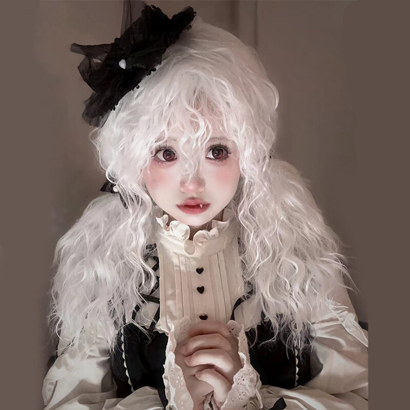 ウィッグ｜ロング・フルヘッド・ロリータ・ハロウィン・かぼちゃ・小悪魔・オレンジ・ウールカール|undefined
