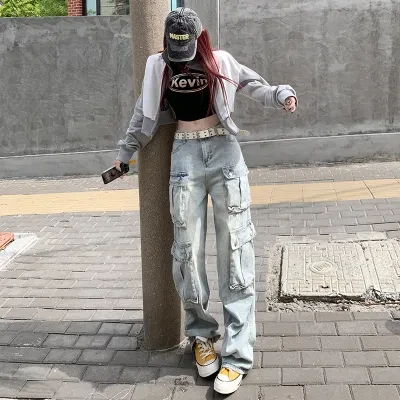 吉 ワイドパンツ｜ファッション・レディース・ポケット付き・スケートボードスタイル・カジュアル