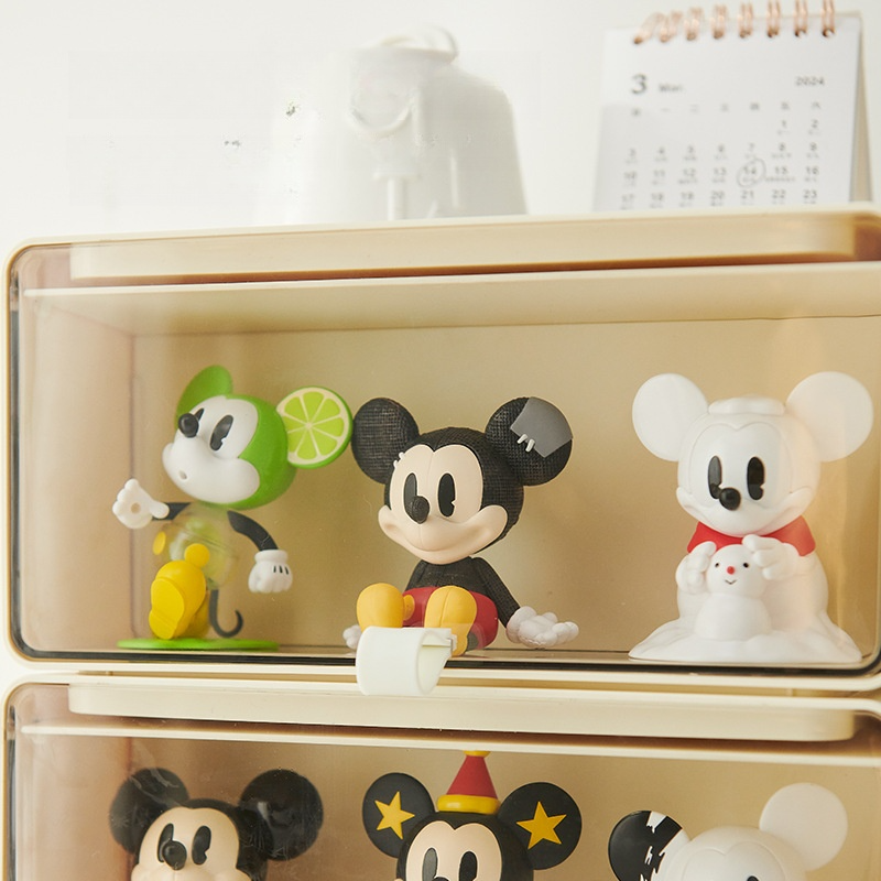 デスクトップ収納ボックス｜透明・引き出し式・化粧品整理・雑貨収納・プラスチック製・防塵・ディスプレイ用|undefined