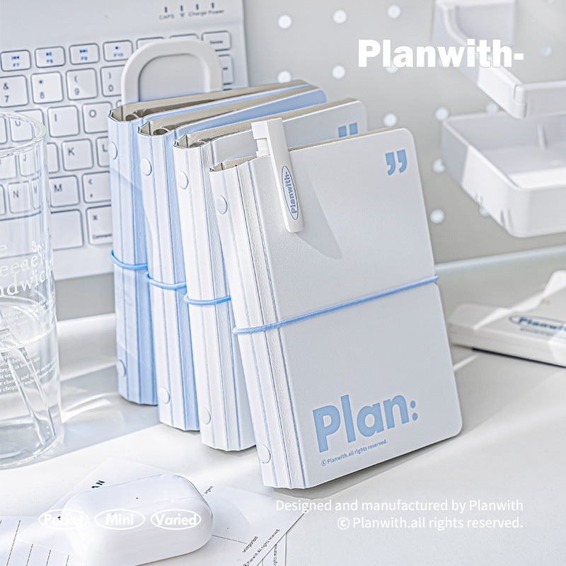 Planwith pocket ポケットノート｜水色シリーズ・シンプル・多機能・携帯用・リングノート・小型・インスタ風・メモ帳
|undefined