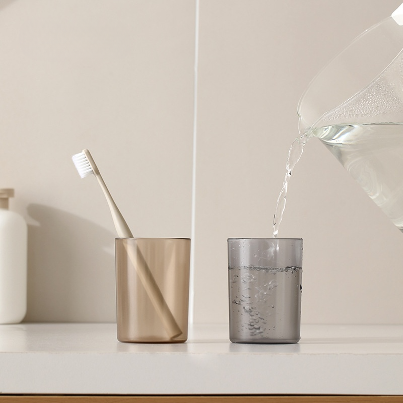 歯磨きカップ｜シンプル・カラフル・プラスチック製・耐熱性・厚手・洗面用カップ・カップル用・口腔ケア用・使いやすい|undefined