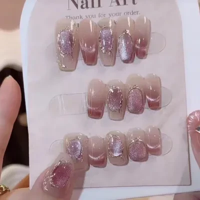 Orange.Nail ネイルチップ｜ハンドメイド・ジェリーネイル・キャットアイ・フレンチネイル・マジックミラー