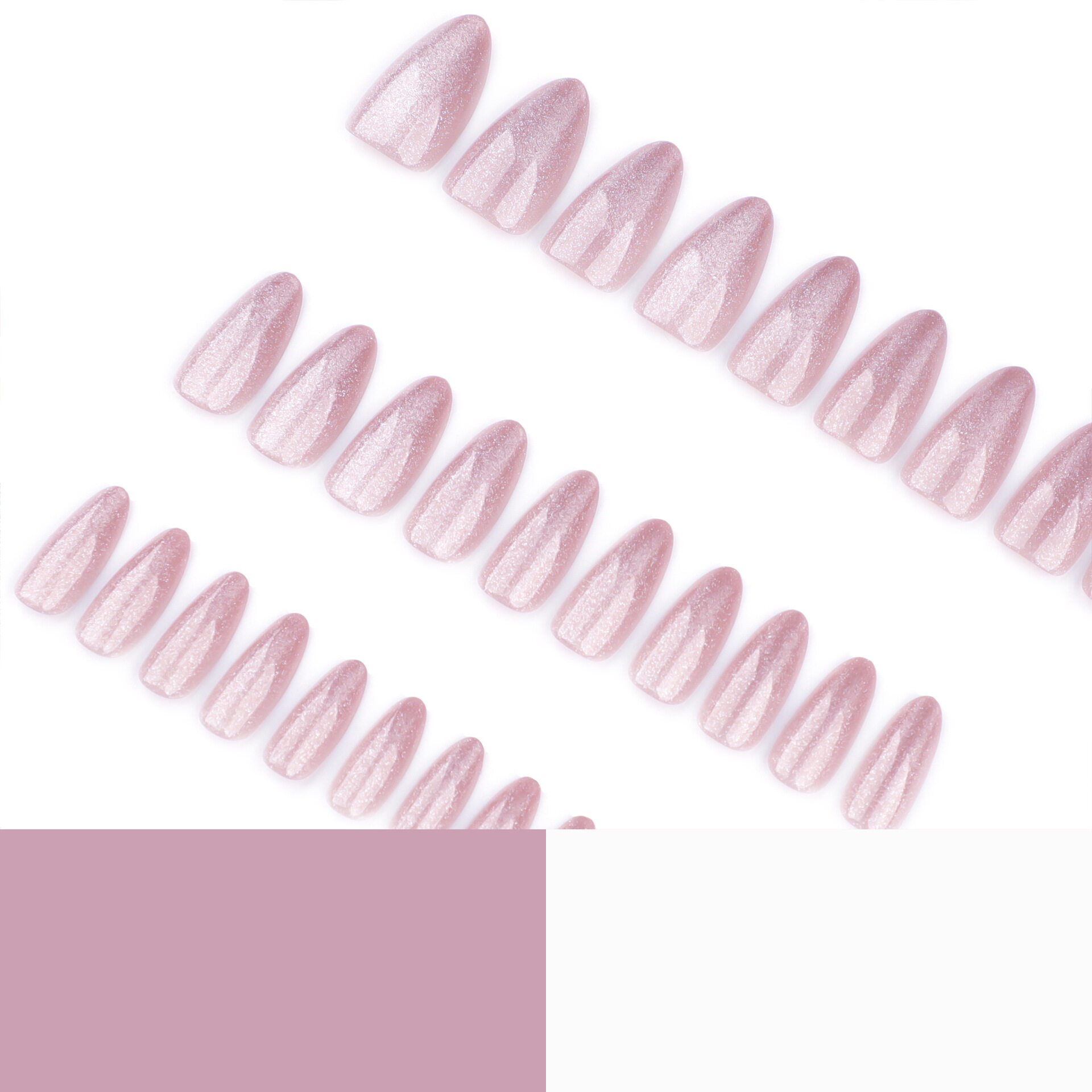 ネイルチップ｜ピンク・キャットアイ・アーモンド型・プレスオンネイル・かわいい・甘い|undefined