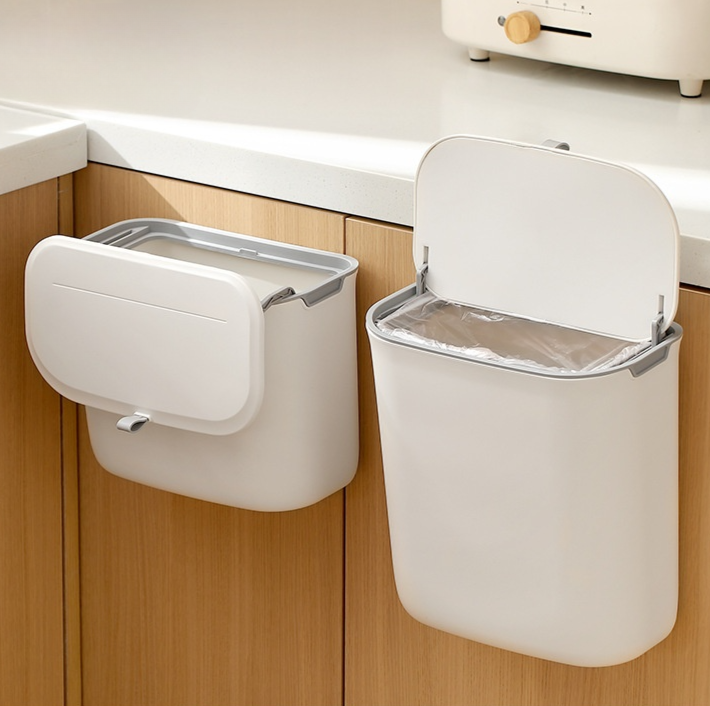 キッチン用ゴミ箱｜フタ付き・吊り下げ式・家庭用・キャビネットドア取り付け・生ゴミ用・便利|undefined