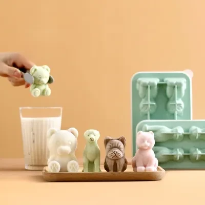 アイスキャンディー型｜氷作り・食品グレード・蓋付き・子供用・DIY・冷凍トレー