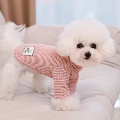 Tapiru ペット服｜犬猫用・フィット・ルームウェア・四足・小型犬・着脱便利・ストライプ柄