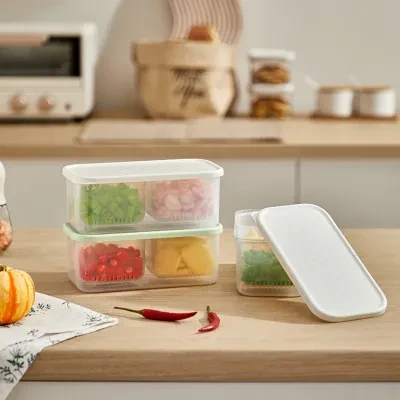 収納ボックス｜ネギ・生姜・ニンニク・食品グレード・家庭用・冷蔵庫専用・野菜・果物・水切り・下ごしらえ・ネギの保存ボックス