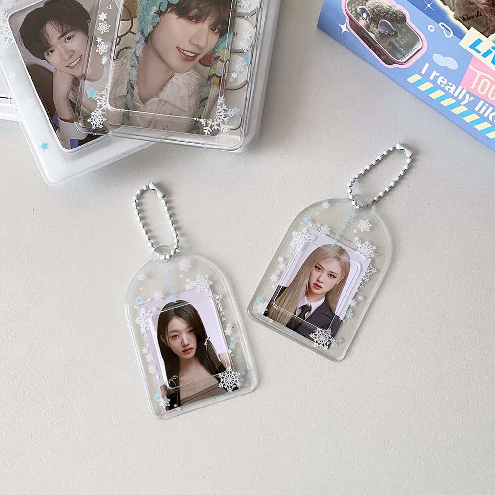 カードケース｜韓国風・透明・スノーフレーク・フォトカード・小物入れ|undefined
