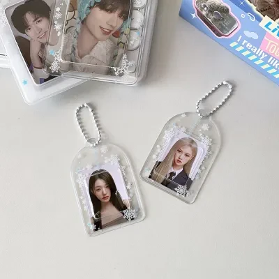 カードケース｜韓国風・透明・スノーフレーク・フォトカード・小物入れ