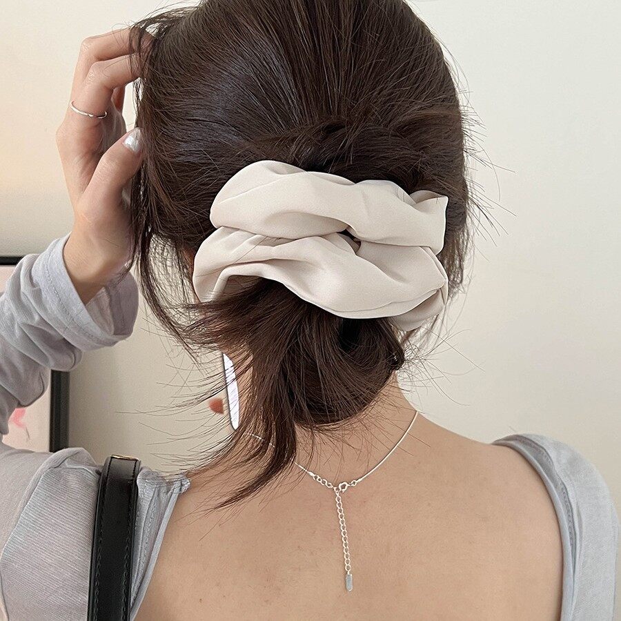 ヘアアクセサリー｜シュシュ・韓国風・無地・高弾力・お団子・ヘアゴム・ダメージレス・ポニーテール|undefined