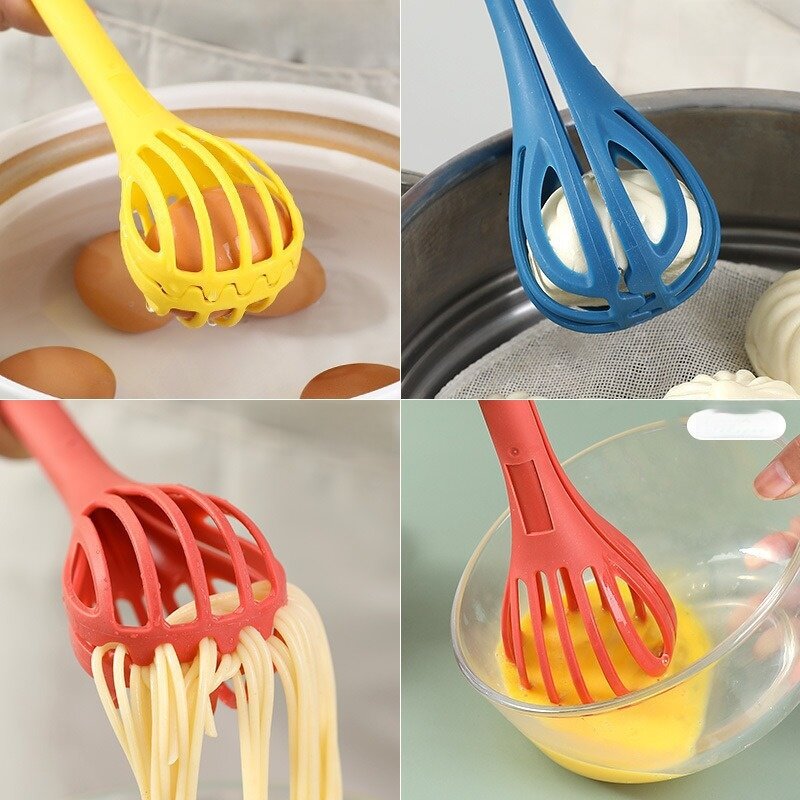 卵泡立て器｜キッチン用・多機能・麺つかみ・ゆで卵・混ぜる・焼きパン・穴あき・水切り・トング・スプーン|undefined