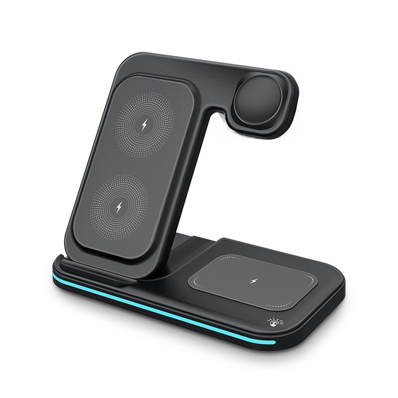 ワイヤレス充電器｜3in1多機能スタンド・折りたたみ式・iPhone対応・スマートフォン・イヤフォン・時計・急速充電|undefined