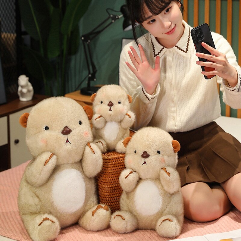 ぬいぐるみ｜かわいい・海獺のぬいぐるみ・子供用・安らぎ・ギフト・小さな海獺・毛布・装飾品|undefined