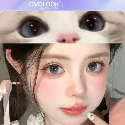 OVOLOOKカラコン｜10枚入り・ブルー・カラコン・1日使い捨て・サンドイッチサイズ・直径・コンタクトレンズ・公式正規品