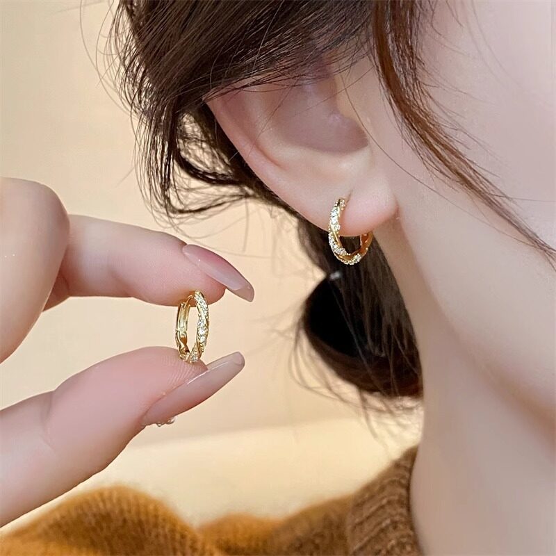 ピアス｜アクセサリー・シンプル・ゴールド・フープ・デザイン感・通勤|undefined