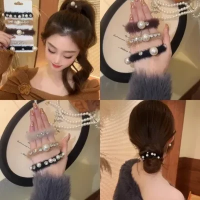 YOOYOOTOWN ヘアアクセサリー｜ビンテージ・パール・スワロフスキー・ファー・高弾力・ヘアゴム・ヘアバンド