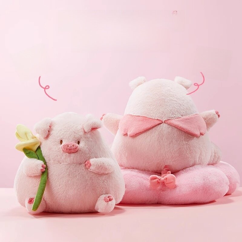 ぬいぐるみ｜豚・かわいい・ギフト・FaFaシリーズ・花・ピンク・フワフワ|undefined