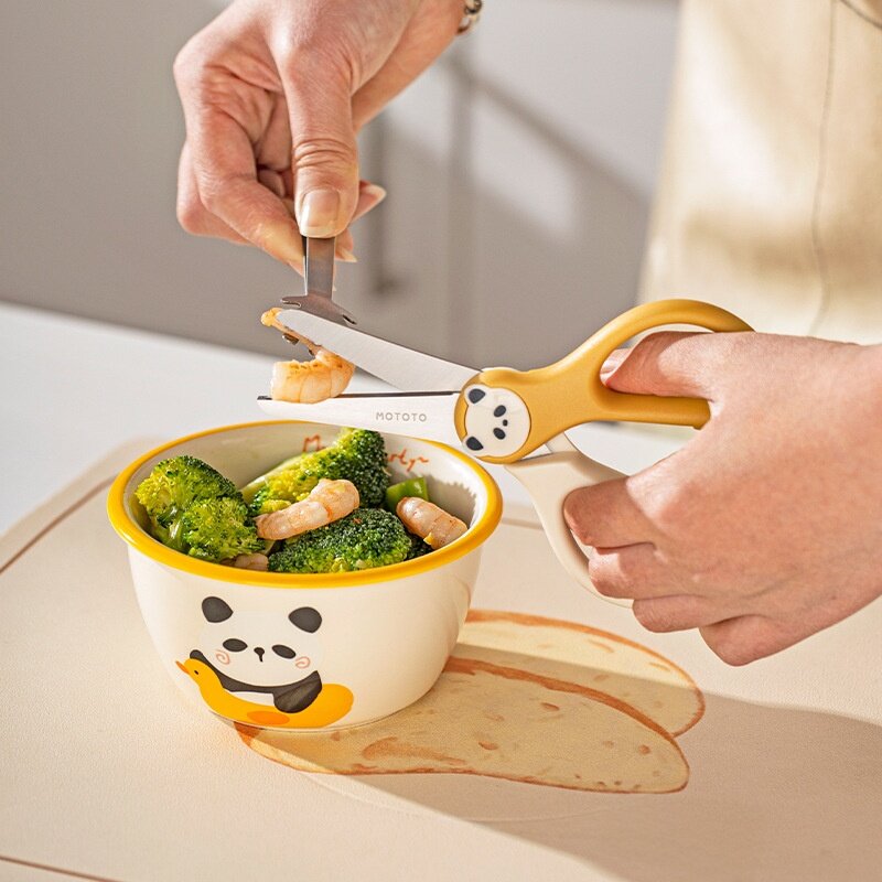 パンダ型ハサミ｜食品用ステンレス・ベビー用・携帯便利・離乳食用・肉専用・モダンなデザイン|undefined