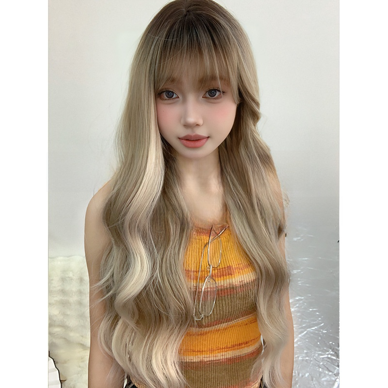ロングウィッグ｜シーラキャット・大きなウェーブ・ロリータスタイル・ファッション・カール・フルヘッド・リアルな頭皮|undefined