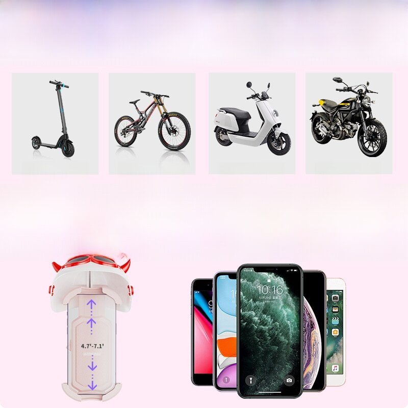 自転車用スマホホルダー｜ヘルメット・電動バイク・防雨・日よけ・ナビゲーション用・便利|undefined