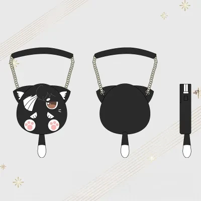 ショルダーバッグ｜アニメグッズ・かわいい・バックパック・文豪・太宰・ネコ・プラッシュ・かわいい・バッグ